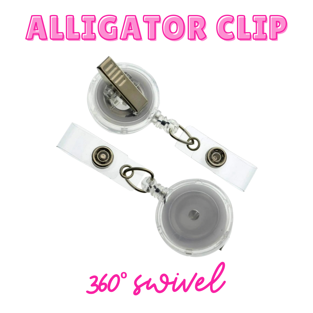 Badge Reel - Shiny Chrome - Vinyl Strap - Swivel Alligator Clip - Pack of 50 by idshop